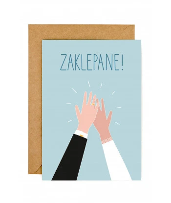 Zaklepane - kartka na ślub